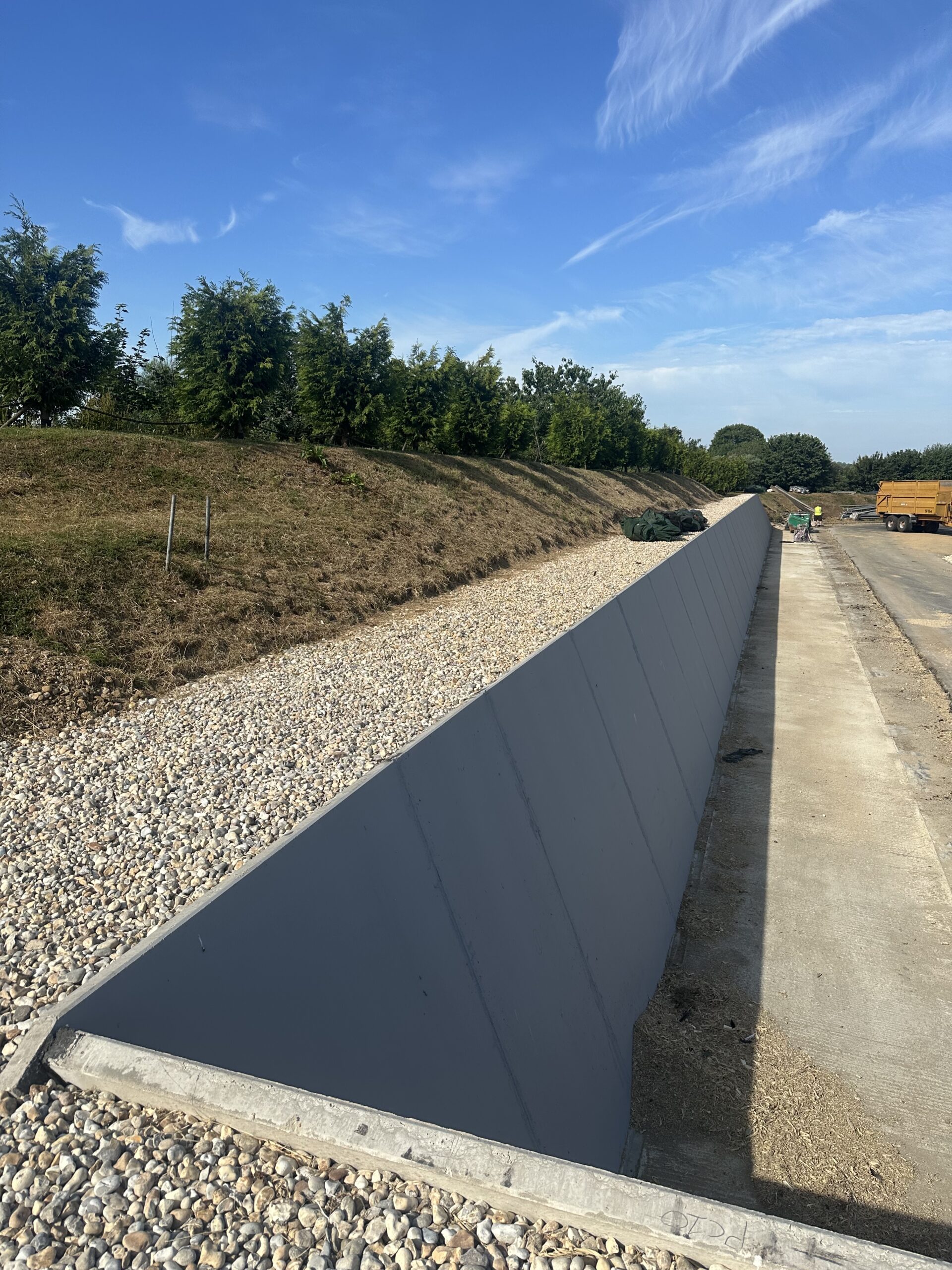 Reinforced concrete Silostop Agri wall system installed by Hansford Construction in Bognor Regis